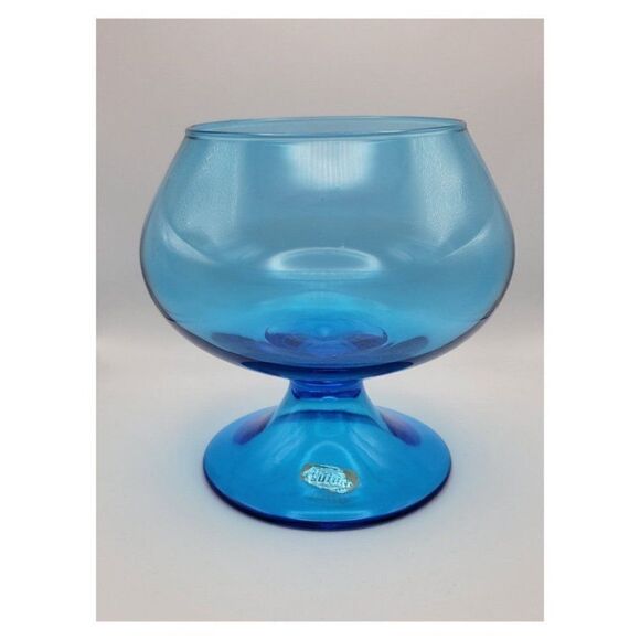 Vintage 1960's Blue Pedestal Compote Dish - Picture 6 of 6